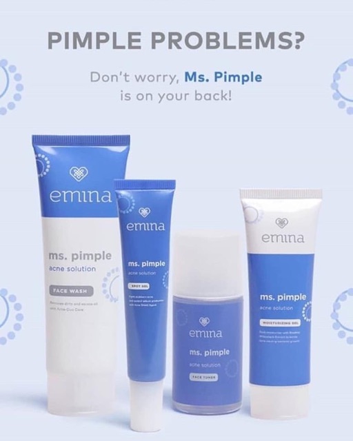 ❤️ MEMEY ❤️ EMINA MS PIMPLE Acne Solution Face Toner 50ml