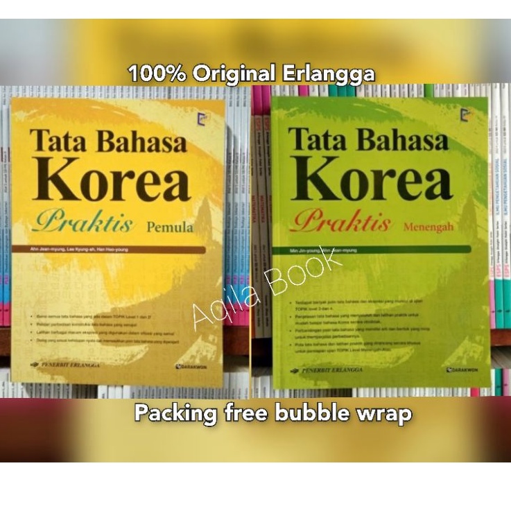 Tata Bahasa KOREA praktis PEMULA dan MENENGAH. Original penerbit Erlangga