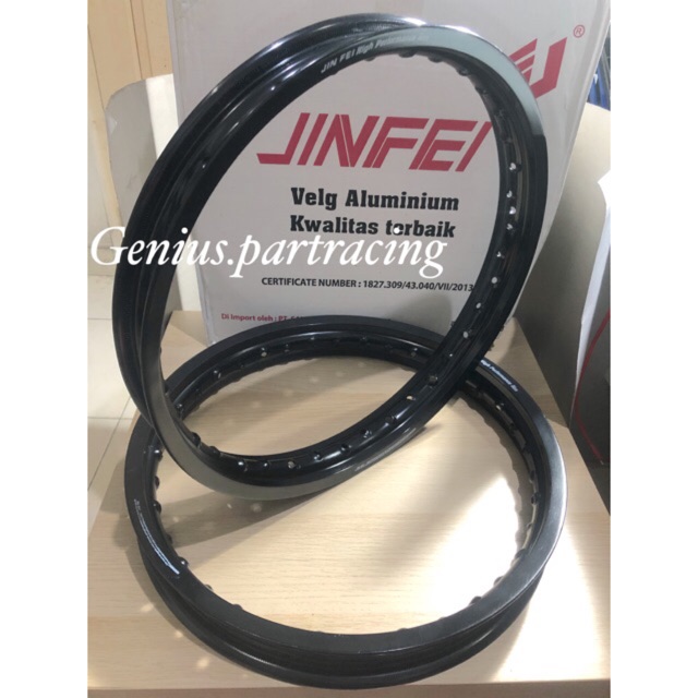 VELG JINFEI SET 160 X 185 RING 17 HITAM FULL BLACK