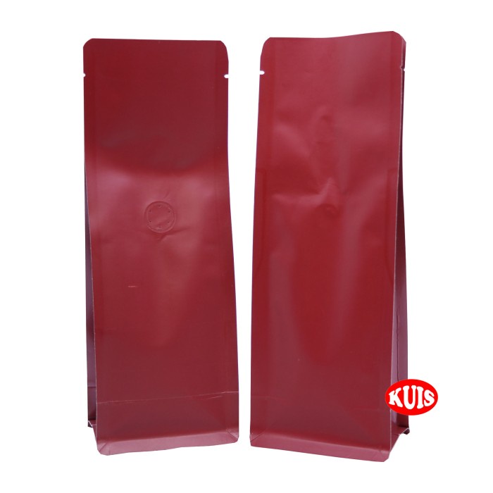 

Coffee Bag With Valve Plat Bottom 250 GR - Merah