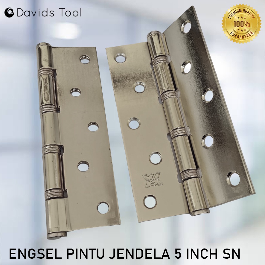 Engsel Pintu Rumah Kamar Mandi Jendela Kayu Besi Esel Ensel Tebal Mirip Stainless 5 inch Putih Kuning Sn