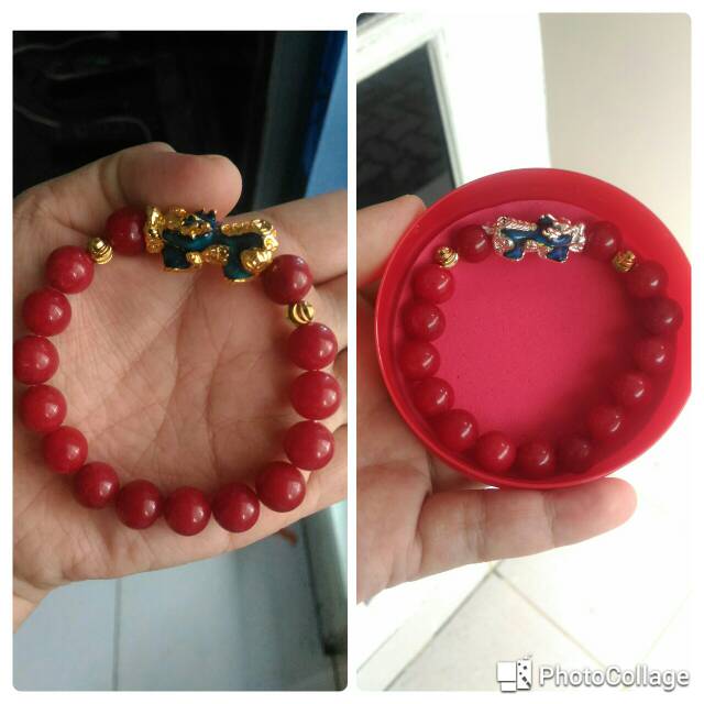 gelang giok merah