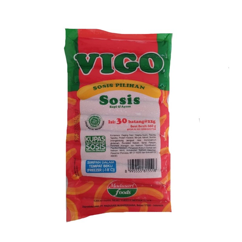 

Vigo Sosis Sapi 660gr isi 30