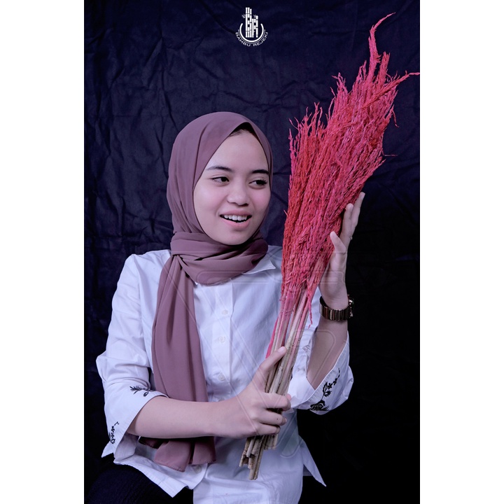 HOME DECOR BUNGA JAGUNG KERING HIASAN RUMAH, BUKET, BUNGA CORNELIA PESTA MURAH MERIAH!! - MERAH