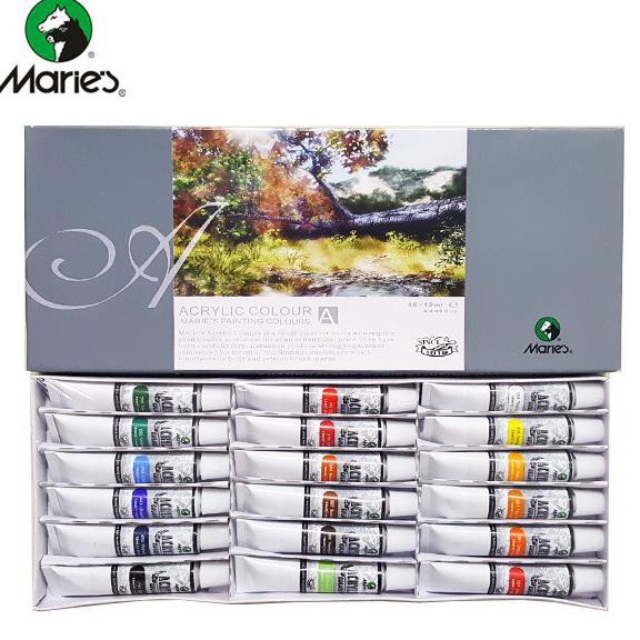 

Promo! Cat Akrilik Maries Acrylic Colour Set 18 Terpercaya