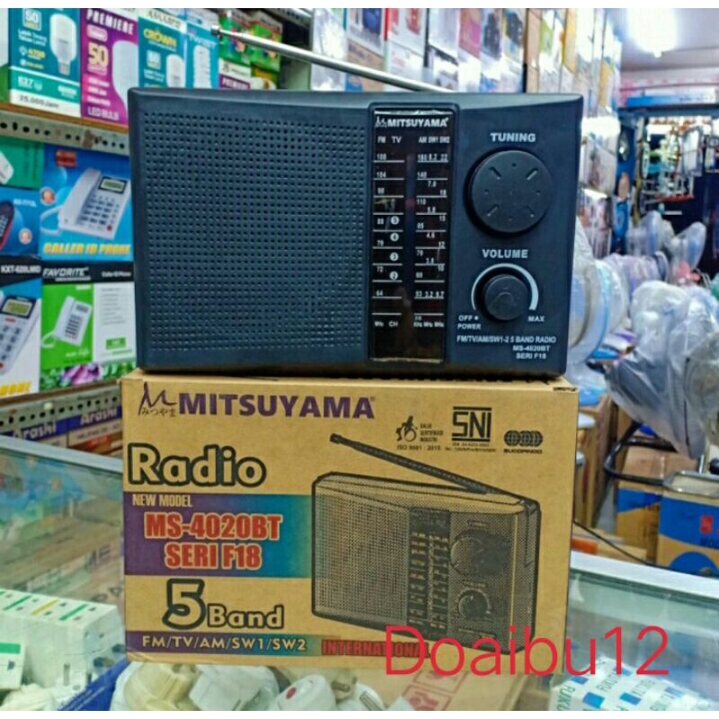 Cod Bayar ditempat Radio Mitsuyama F-18//Radio Portable Internasional Am//FM//SW//Ac