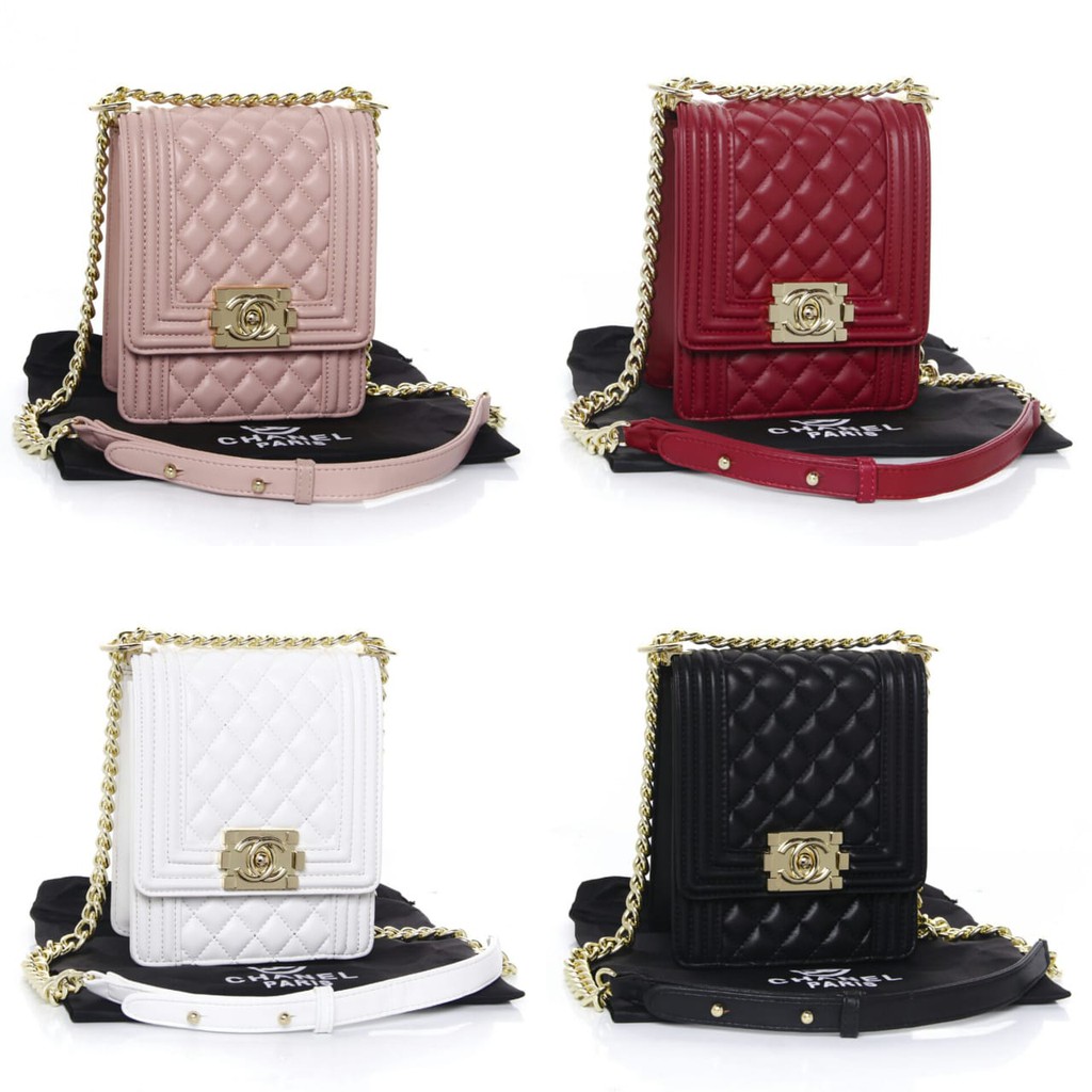 Supplier Tas Branded Tas Chanel Boy North South Quilted Caviar Seprem A0096