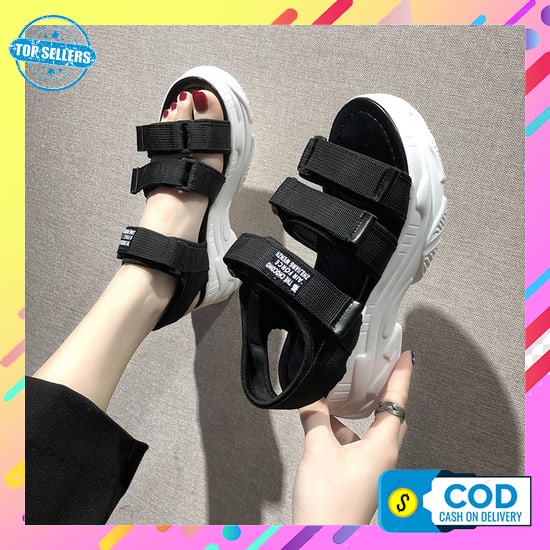 Sandal Wanita Korean Style Sandal Cewek Sendal Gunung Sandal Perempuan Tokodisna - Sandal Gladiator