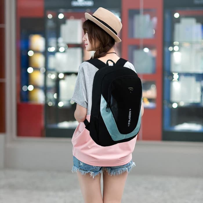Tas Ransel Pria Wanita Tas Laptop Original Palazzo 33800 Black Grey