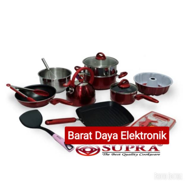 Supra Panci Set 17 Pcs Merdeka Cookware Set Premium