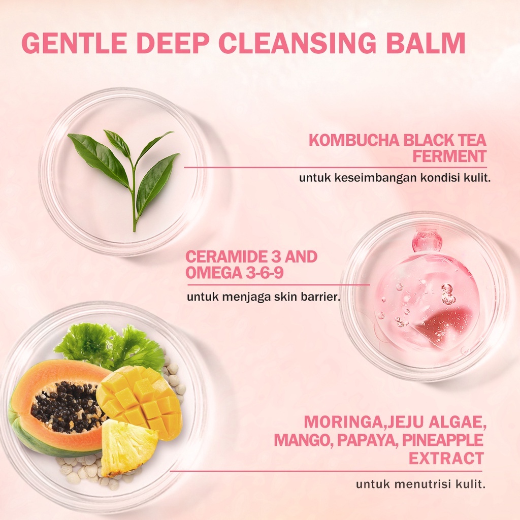 ❤ BELIA ❤ BARENBLISS KO! Kombucha Omega Deep Cleansing Balm 40g Full Size &amp; Refill | Oil Cleanser Pembersih Make Up Waterproof | Cleanser | BNB | Baren Bliss BPOM