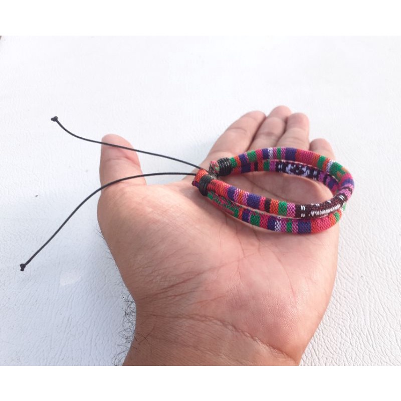 Tali Motif Tenun Tali Gelang Tenun Etnik Unik etnic ethnic indian lombok Tali Kalung Masker-B