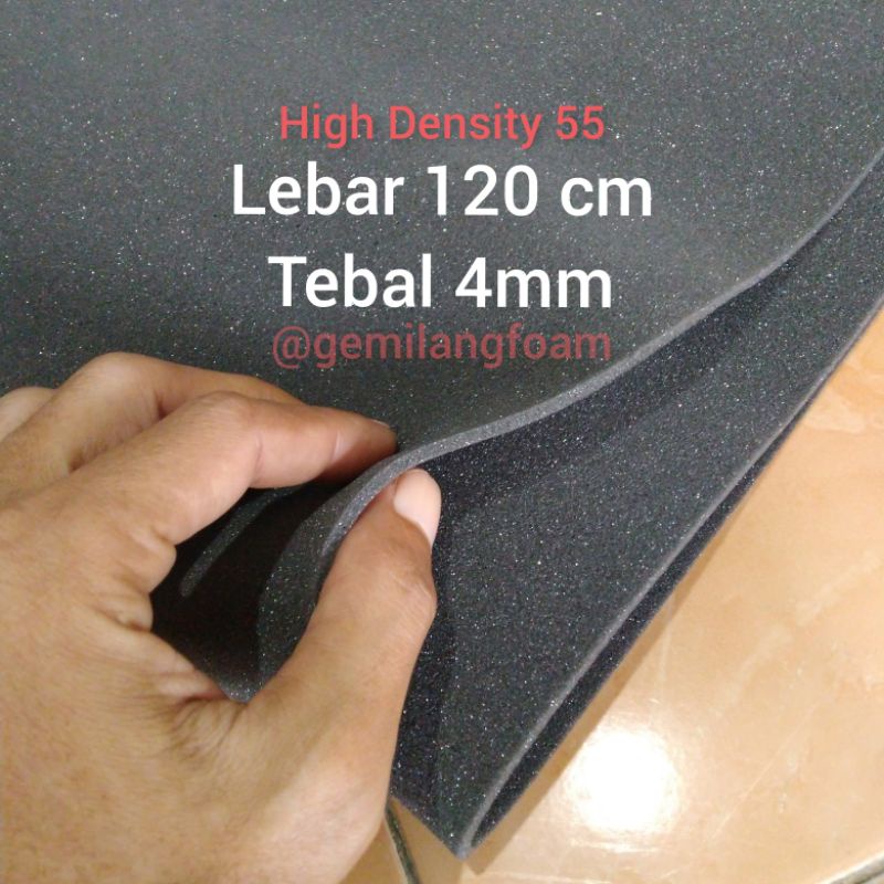 Foam Busa Lembaran Pelapis Tipis High Density Kepadatan Kekenyalan Tinggi Size 120 x 50 x 4 Mm