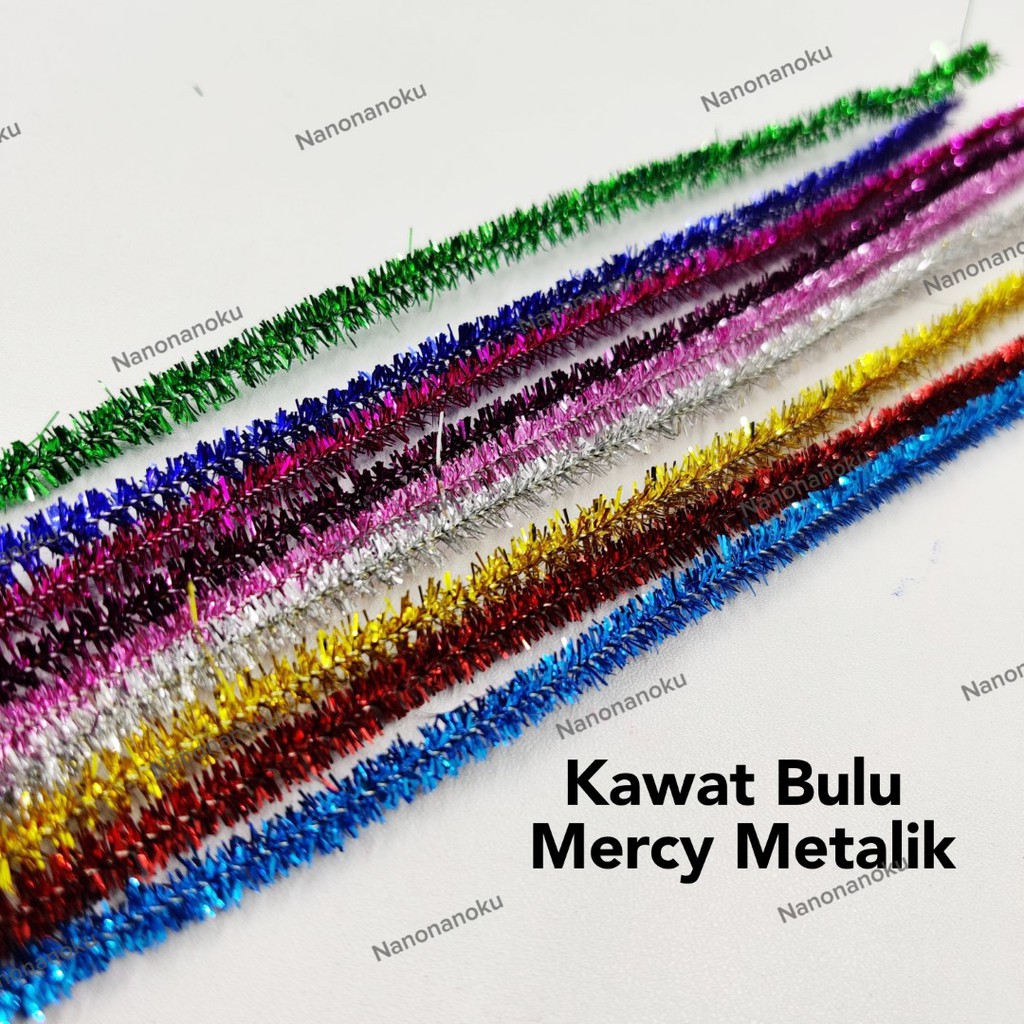 Kawat Bulu Mercy Metalik/Pipe Cleaner Prakarya Craft