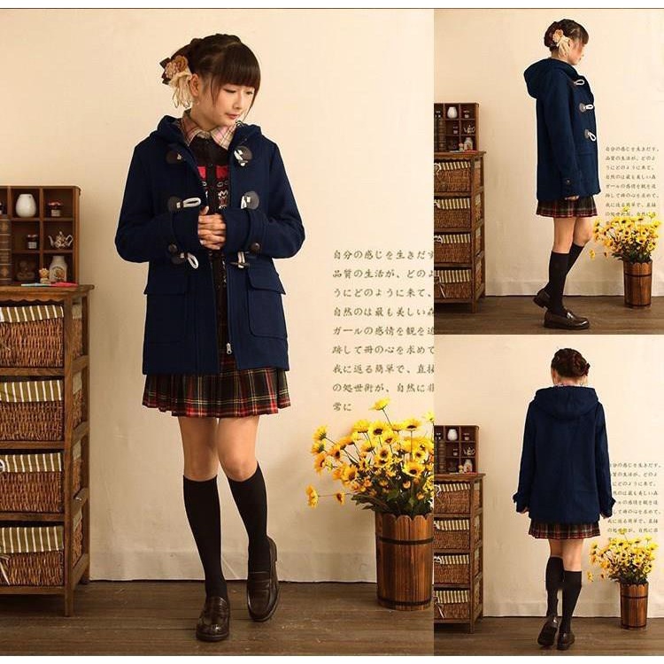 Japan Student Coat Navy Kawaii Premium