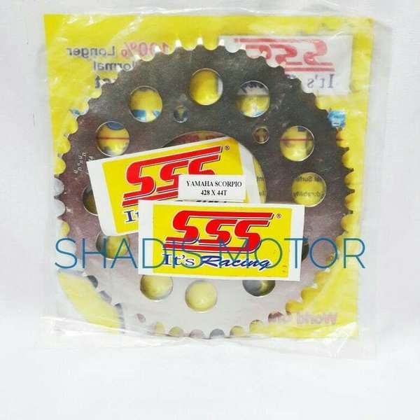 Ger SSS Motor Yamaha Scorpio Vixion Belakang Ukuran 428 - 44T Gear Motor