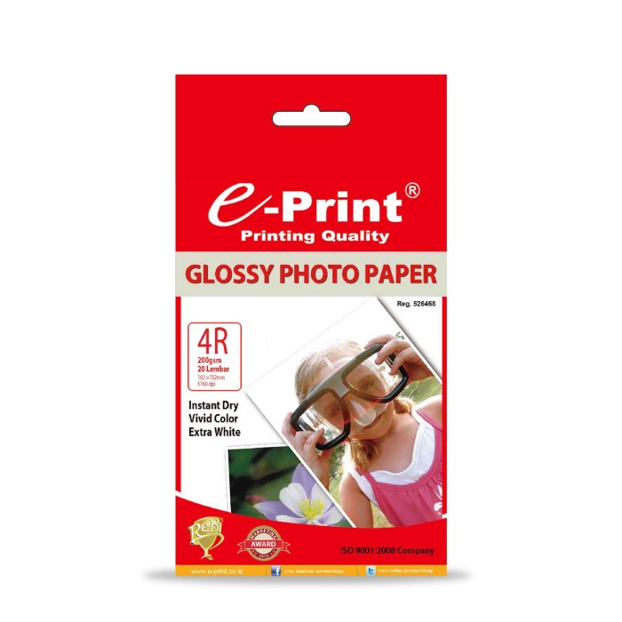 

Senikertas- Kertas Foto E-Print Glossy Paper 4R 200 Gsm -Kertas-Seni.