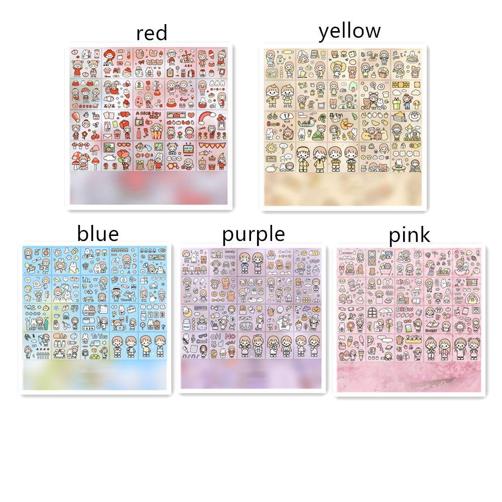 R-flower Stationery Stiker Pembuatan Kartu Stationery Album Planner Jurnal PET Stiker Hias