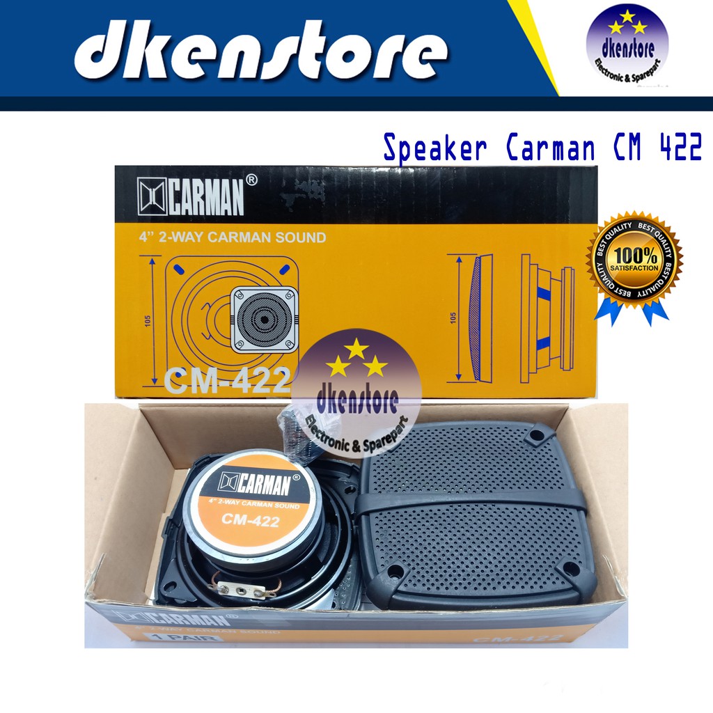 Speaker pintu mobil CARMAN CM422 4inch 2pcs