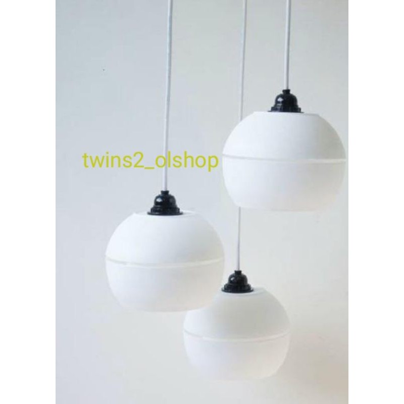 Lampu Gantung Hias Moonlight / Kap Lampu Minimalis Putih Ruang Tamu Kamar Makan Dapur Teras Cafe