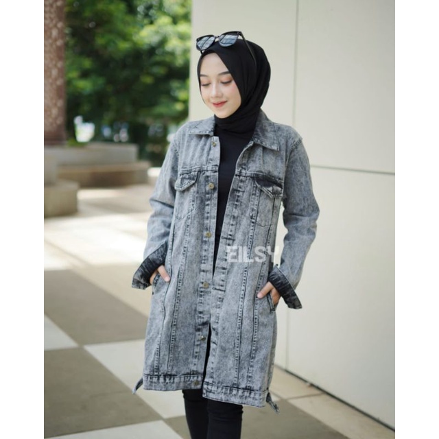 jaket jeans cewek/jaket tunik hijab/midi dres/gamis levis/bisa cod/jaket terbaru 2022/jaket terlaris/outher jaket/pakaian wanita