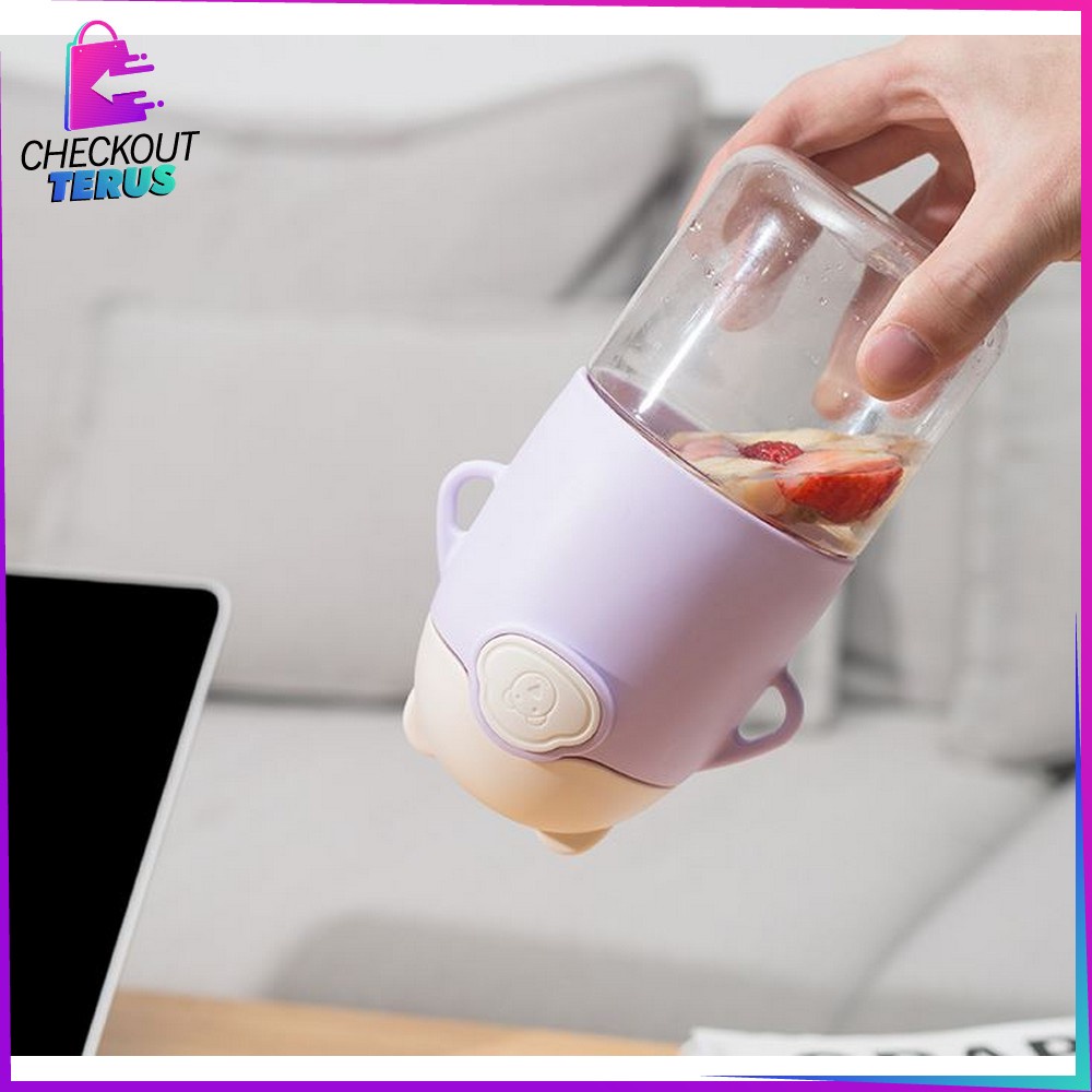 CT C467 Botol Minum Anak Sekolah 600ML Botol Minum Tutup Sedotan dan Tali Panjang BPA FREE Bottle Minum Anak