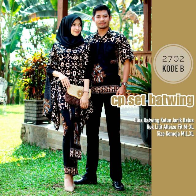 Batik Couple set batwing