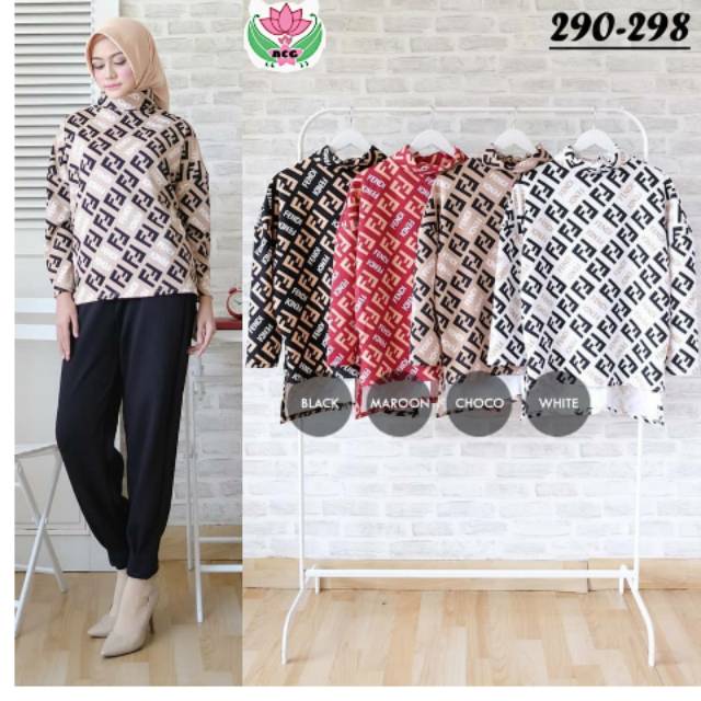 ATASAN JUMBO FENDI / ATASAN SCUBA / ATASAN / BLOUSE/atasan wanita kantor