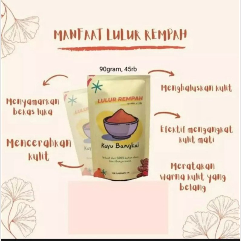 LULUR REMPAH KAYU BANGKAL ORY/LULUR PALING MURAH/LULUR VIRAL TIK-TOK/LULUR PEMUTIH/LULUR BPOM/10 GRAM/50GRAM/100GRAM