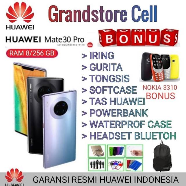 HUAWEI MATE 30 PRO RAM 8/256 GB GARANSI RESMI HUAWEI INDONESIA