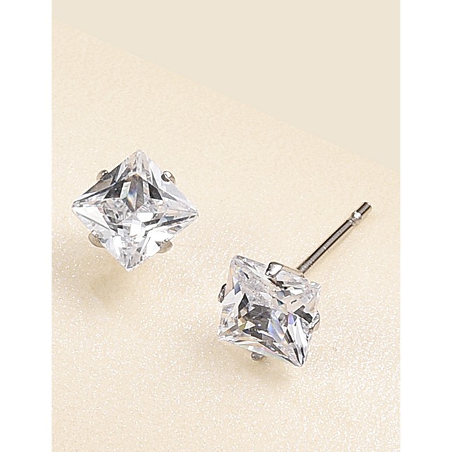 LRC Anting Tusuk Fashion Diamond Stainless Steel Geometric K4494X