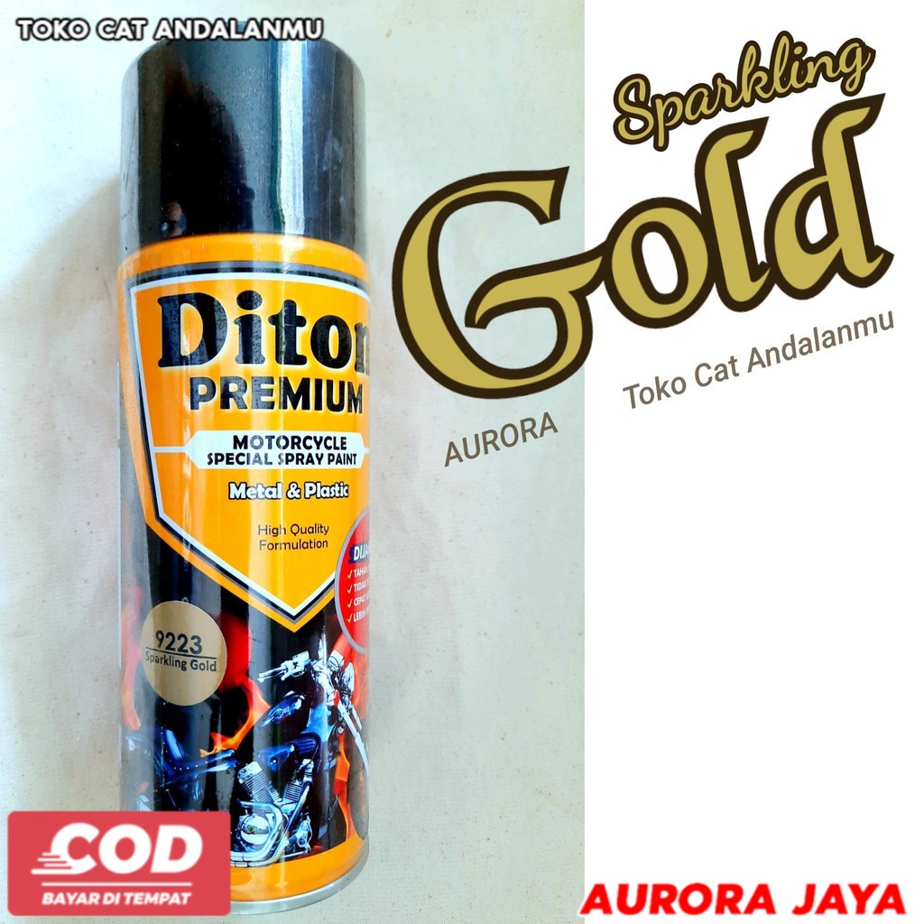 Pilox Diton Premium Sparkling Gold 9223 Emas Velg Vario Mas Metalik Metallic Metalic Cat Mobil Motor