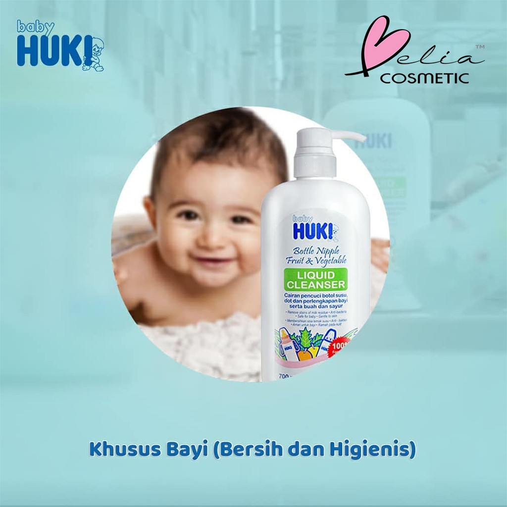 ❤ BELIA ❤ BABY HUKI Liquid Cleanser 450 | 700 ml | Pencuci Alat Bayi | Buah dan Sayur (✔️BPOM)