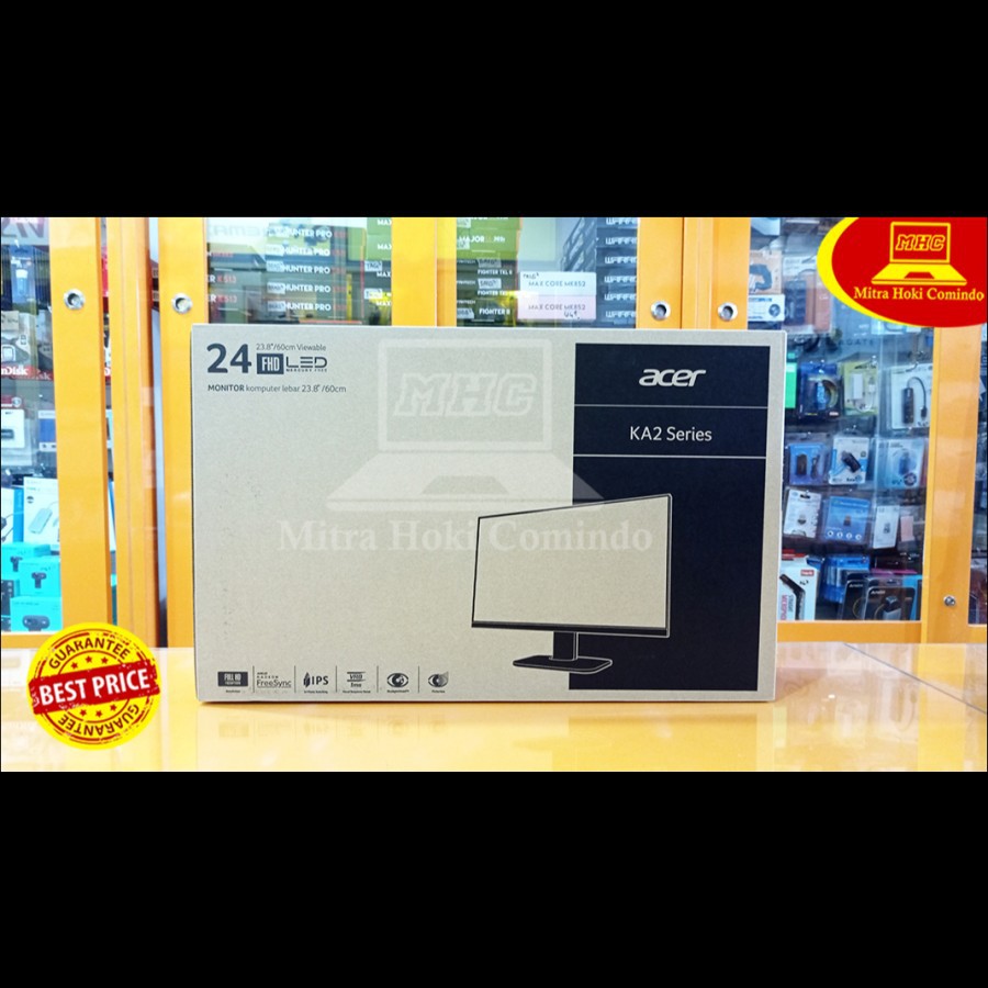 LED MONITOR ACER 24" 24 INCH KA242Y 75Hz Full HD HDMI VGA