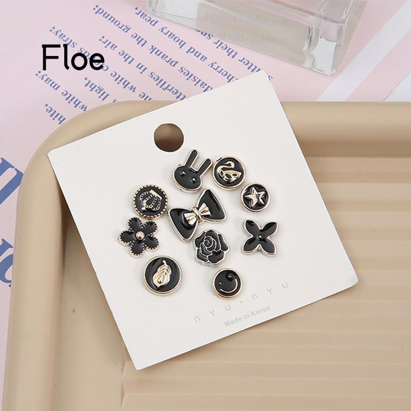 Fl 5 / 10PCS Bros Pin Wanita Tanpa Kancing Invisible Bisa Dilepas Untuk Aksesoris Pakaian / Sweater