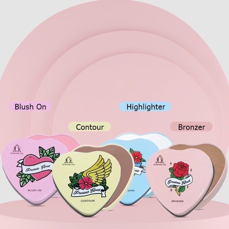 MADAME GIE PRECIOUS HEART SERIES - MADAME GIE PRECIOUS HEART CONTOUR BRONZER BLUSH ON HIGHLIGHTER