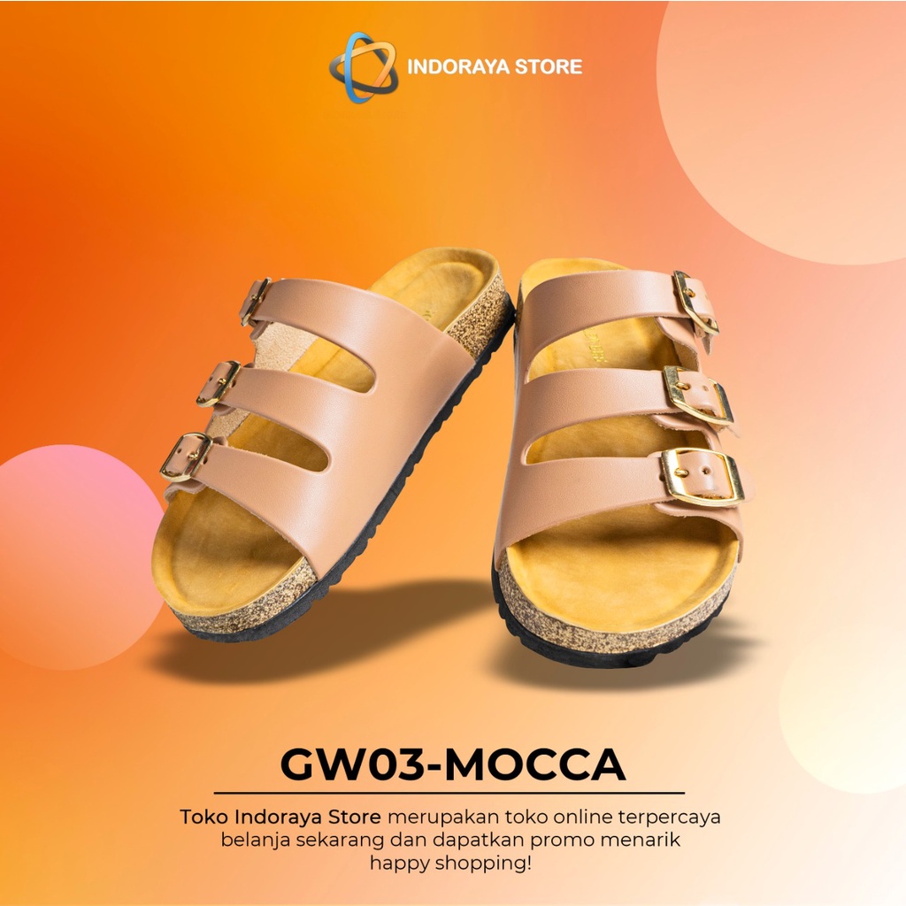 INDORAYA STORE Sandal Wanita Original GOLDVERS Model Slot Gesper 3 Casual Premium Hight Quality