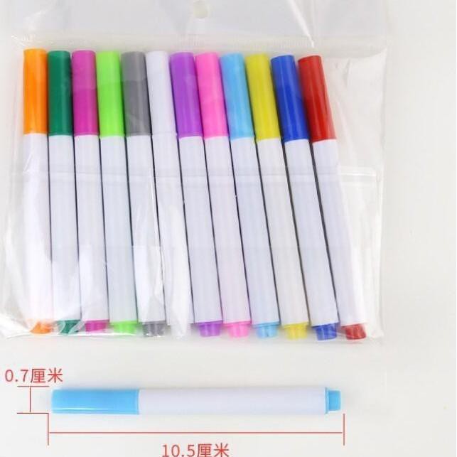 

B1ήP 12 Pcs Colorful Chalk Pen / Kapur Spidol Cair Warna Marker Papan Tulis ☻Best Seller