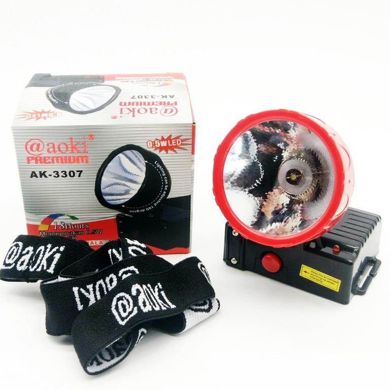 Senter Charger Case Kepala Seri 3307 0.5W AOKI Premium AK-3307