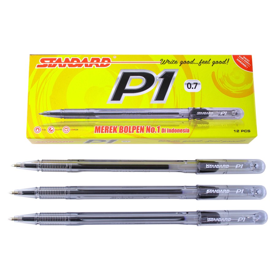 STANDARD Bolpoin Pulpen Ballpoint Semi Gel Pen Pena C88 C-88 0.5mm 1 Box 12 Pcs