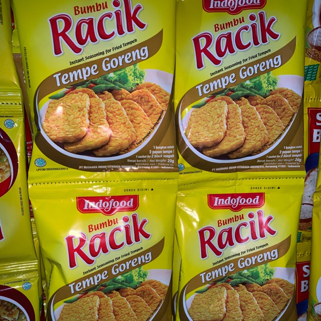 Bumbu Racik Indofood Tempe goreng 1 Renceng isi 10 sachet