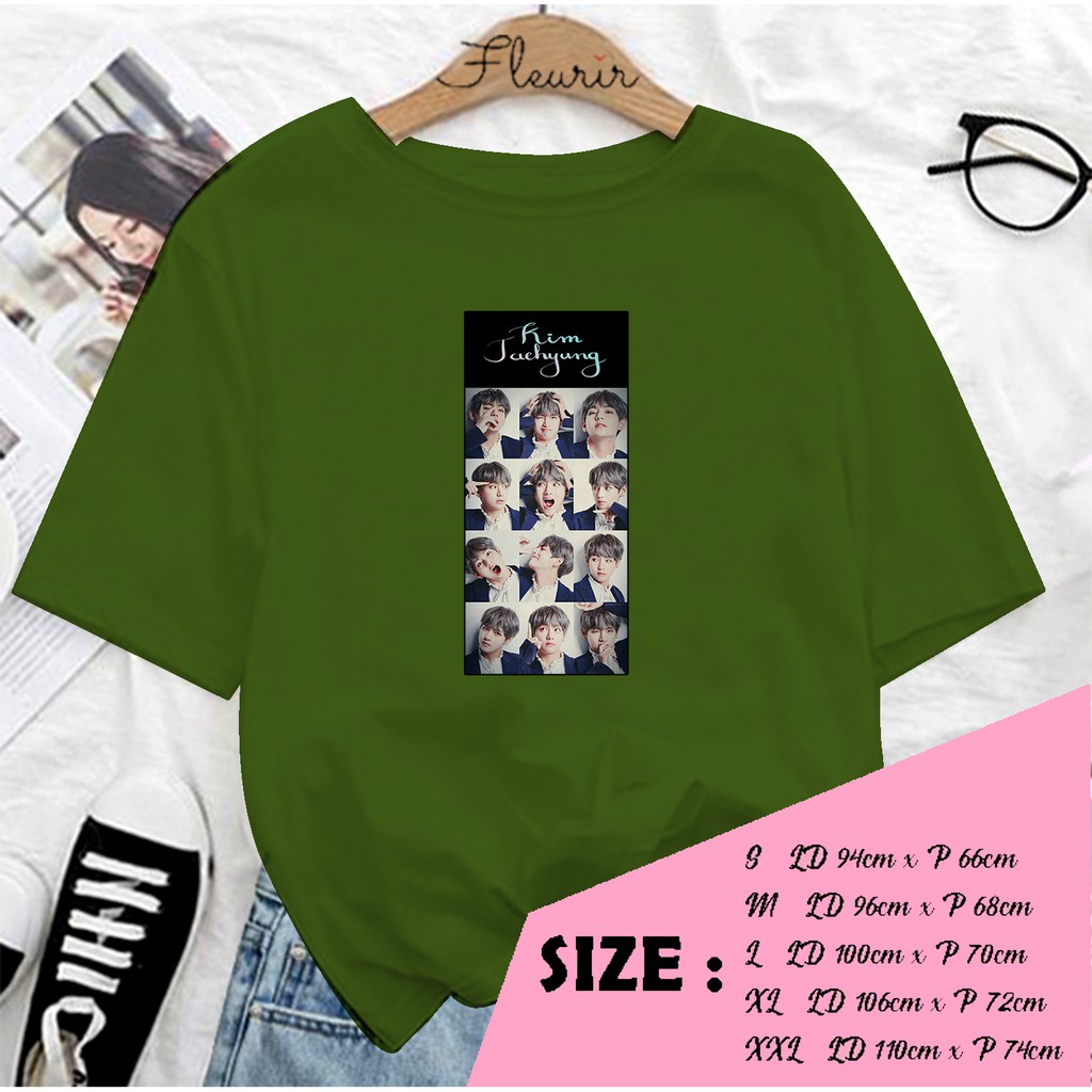 FLEURIR - KAOS TAEHYUNG PHOTO WANITA DEWASA LENGAN PENDEK TEE UNISEX WANITA