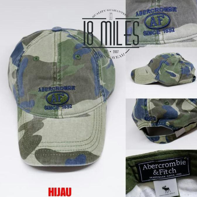 Topi Baseball ABERCROMBIE Camo Army Import UNISEX 2 Warna