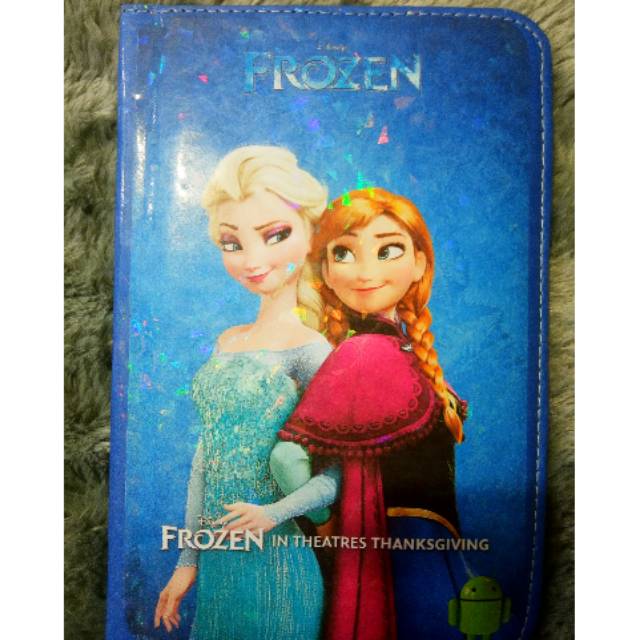 Dompet tablet 6.8inch universal leather case motive hellokitty frozen masha Samsung evercross advan