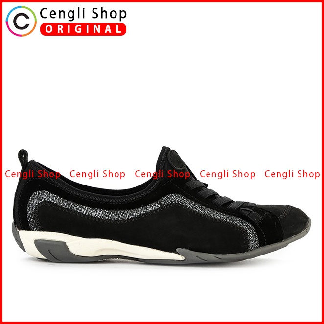 SEPATU SNEAKER KULIT HUSH PUPPIES WANITA ORIGINAL CASUAL HITAM HW10