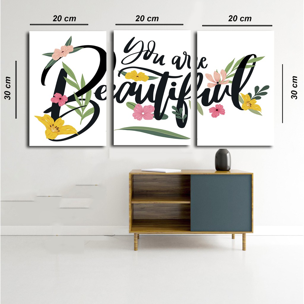 HIASAN DINDING SET BEAUTIFUL WALL DECOR SET PAJANGAN DINDING SATU SET DEKORASI DINDING BEAUTIFUL