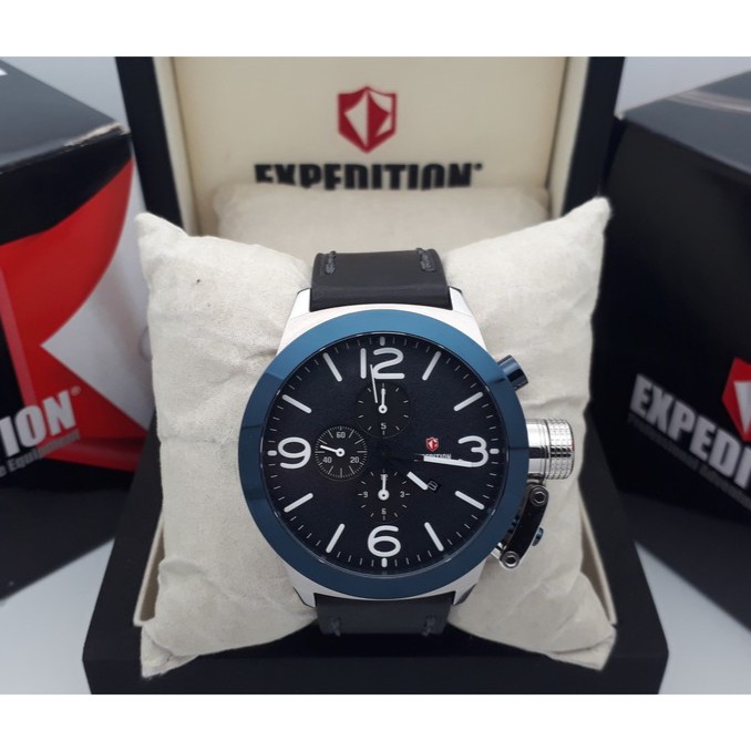 Expedition E6339 Silver Blue Navy Leather Black For Men Original