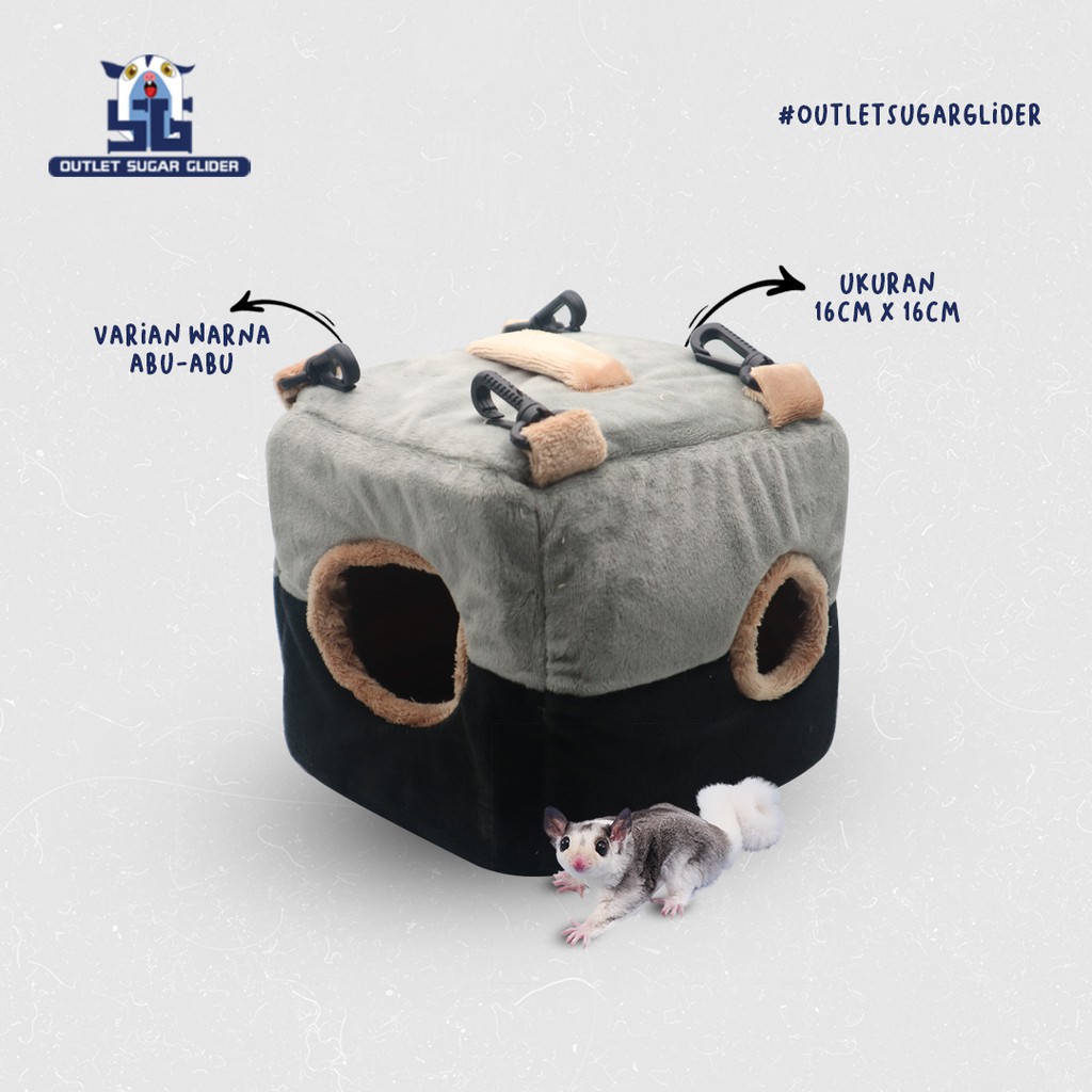 SLEEPING POUCH MODEL KUBUS BESAR HEWAN SUGAR GLIDER, TUPAI TERBANG