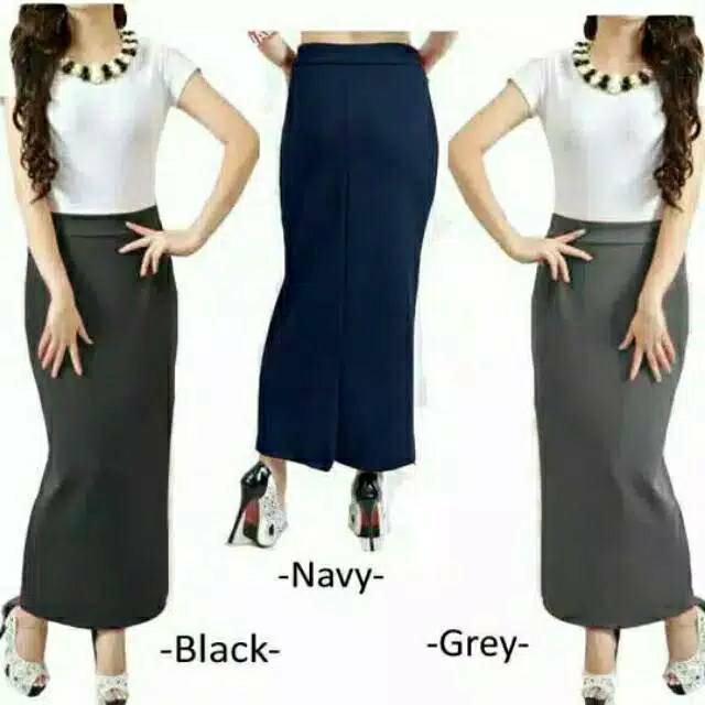 ROK SPAN SCUBA JUMBO SIZE L-XXL / ROK KERJA WANITA / ROK SCUBA MAXY SKIRT