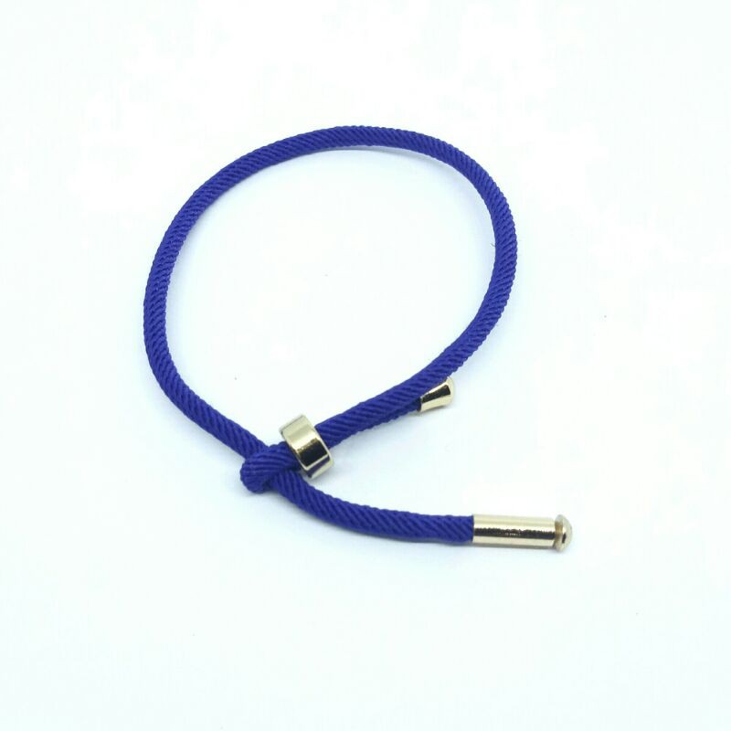 Gelang wanita inisial tali hongkong-BiruElektrik